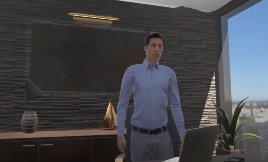VR job interview simulation